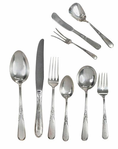 Manchester Fleetwood Sterling Flatware, 57 Pieces