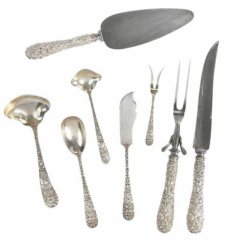 Schofield Baltimore Rose Sterling Flatware, 8 Pieces