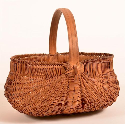 Finely Woven Small Orsch Backe Market Basket.