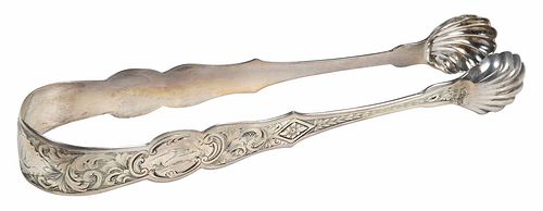 Frederick Marquand Coin Silver Tongs