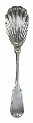 John Veal Coin Silver Serving Spoon