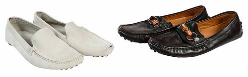 Two Pairs of Driving Shoes Gucci and Tod's