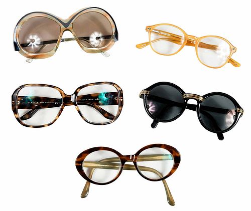 Group of Five Vintage Designer Glasses