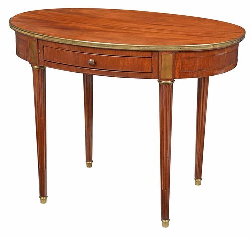 Directoire Figured Mahogany Brass Mounted Table