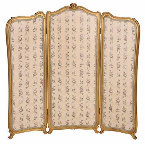 Louis XV Style Carved and Giltwood Room Screen