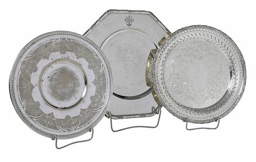 Sixteen Silver Plate Trays