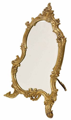 Victorian Gilt Bronze Table Top Mirror