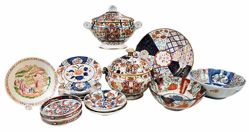 14 Pieces of Assembled Imari Creamware/Porcelain