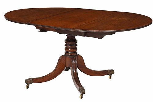 Regency Mahogany Pedestal Extension Table