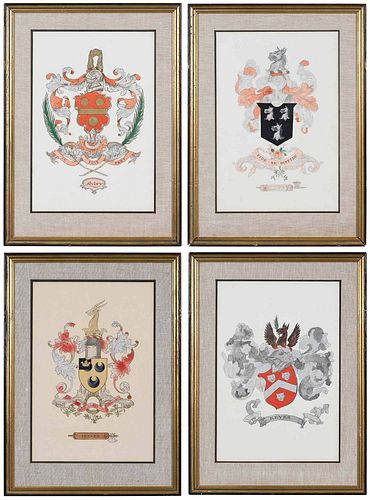 Four Heraldic Crests