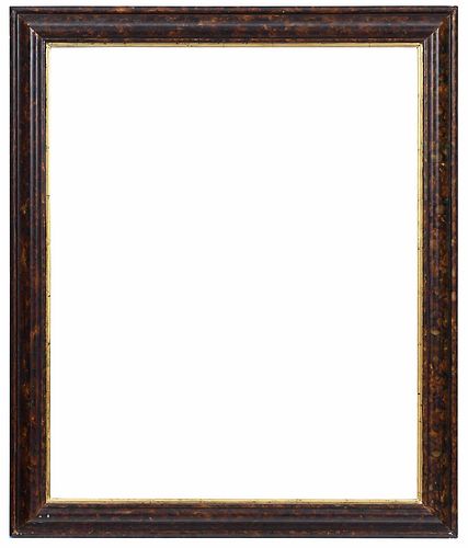 20th Century Faux Tortoise Painted Wood Frame