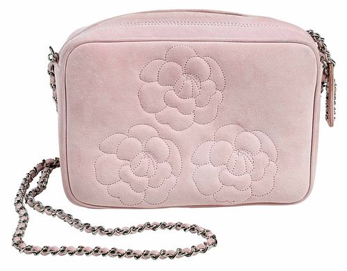 Chanel Pink Suede Handbag
