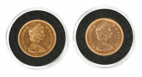 Two 1967 Canadian Proof $20 Gold Coins 