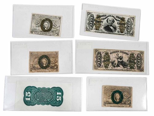 Full Type Set of Fractional Currency 