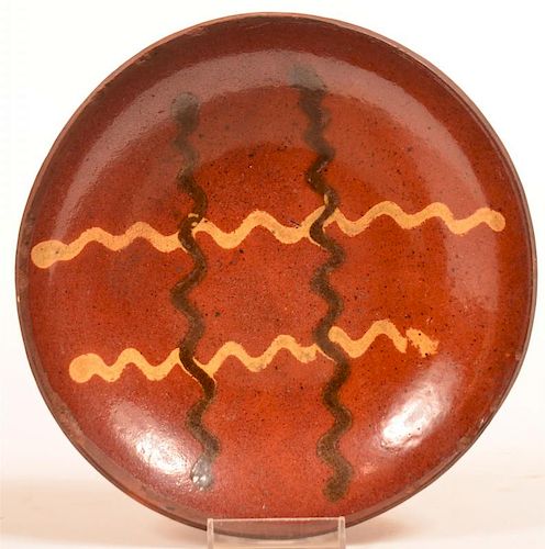 Willoughby Smith Redware Pottery Plate.