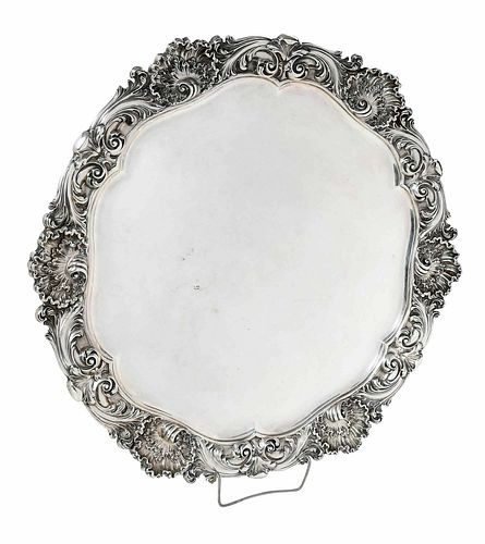 Large Victorian English Silver Tray
