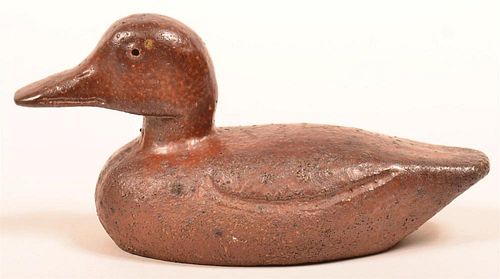 Ohio Sewer Tile Hand Molded Duck Figure.