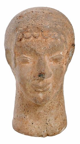 Etruscan Terracotta Head of a Youth