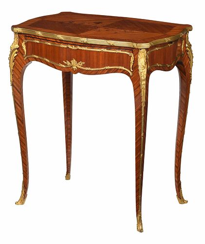 Fine Louis XV Style Tulipwood Side Table