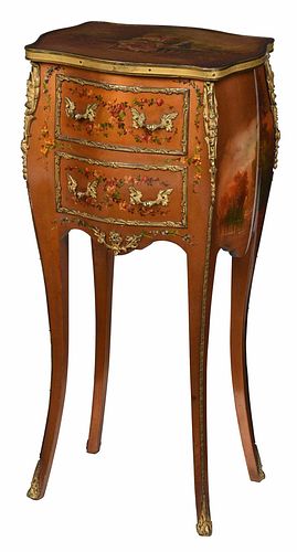 Louis XV Style Paint Decorated Petite Commode