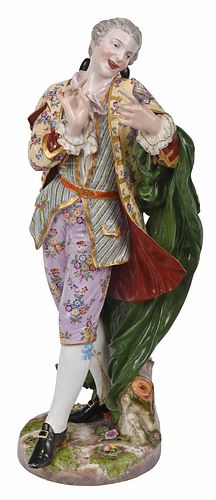 Large Meissen Porcelain Figure of Man