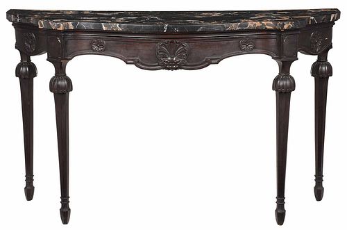 Italian Neoclassical Style Marble Top Console Table