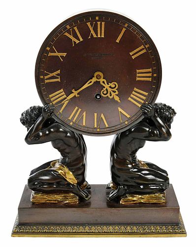 Gilt Bronze Chelsea Figural Mantel Clock