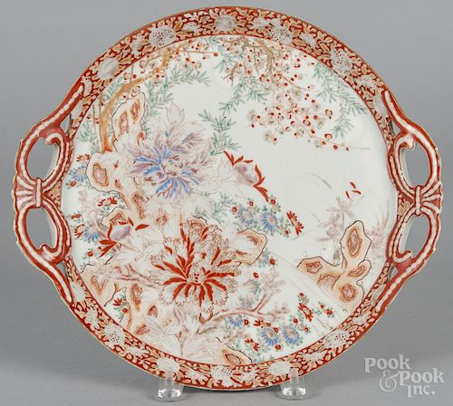 Japanese porcelain tray, ca. 1900, 13 1/2'' l., 14 1/2'' w.