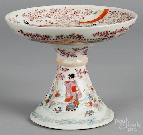 Japanese porcelain compote, ca. 1900, 7 1/2'' h., 9 1/2'' w.