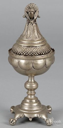 South American silver chalice, unmarked, 9 3/4'' h., 23.2 ozt. Provenance: DeHoogh Gallery