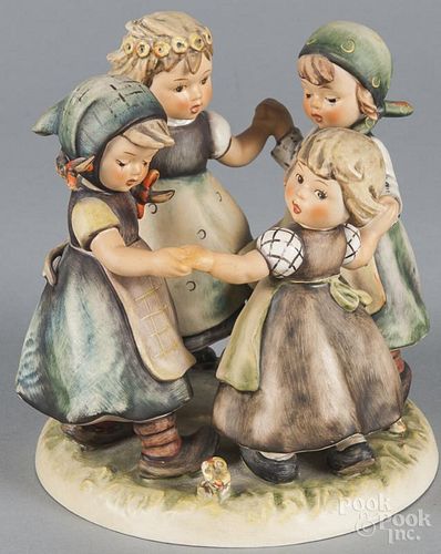Hummel porcelain ''Ring around the Rosie'' figure, 20th c., stamped Western Germany 1957, 7'' h.