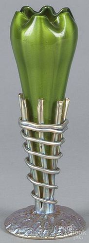 Contemporary art glass vase, 11 1/2'' h.