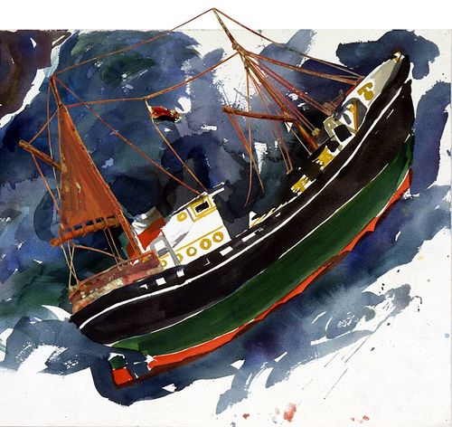 Malcolm Morley, Trawler in a Storm, 2013