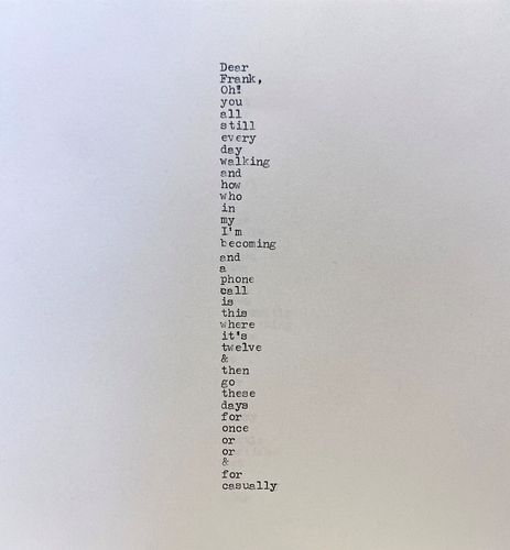 Sal Randolph, Dear Frank (the language drawings), 2012