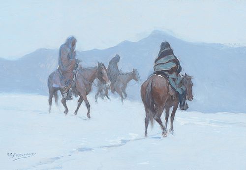 Oscar Berninghaus (1874–1952) — Taos Indians on Horseback