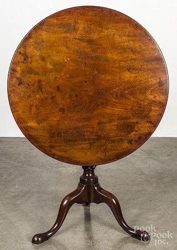 George II mahogany tea table, ca. 1760, 27 1/2'' h., 29 1/4'' w.