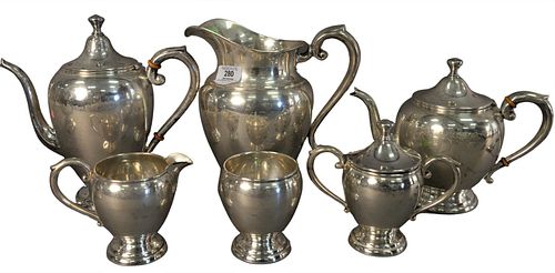 Six Piece Sterling Silver Tea Set, to include water pitcher, 70 t.oz.