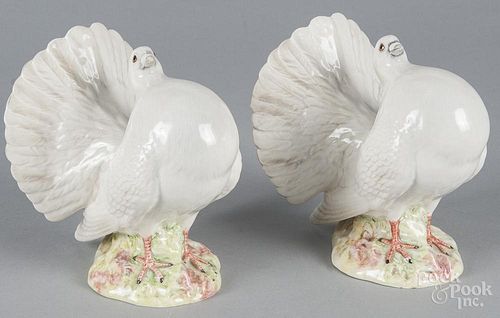 Pair of Beswick porcelain doves, 20th c., 6'' h.
