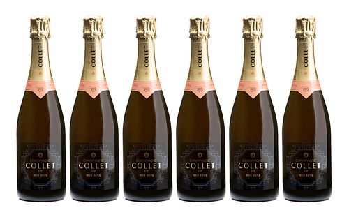 Six Collet Brut Rose bottles.
Champagne Collet
Category: Champagne. Aÿ (France).