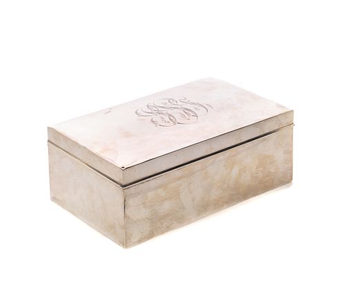 Sterling Cigar Box Humidor Monogramed Top