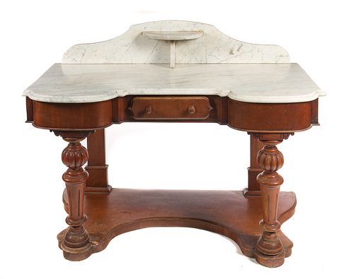 Early Victorian Marble Top Washstand