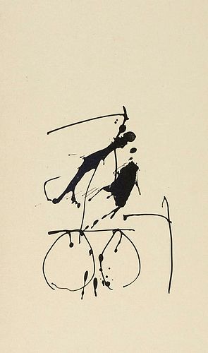 Motherwell, Robert Untitled (Tres Poemas, 1988). Lithographie auf chamois aufgewalztem Japan auf starkem Vélin. 45,2 x 26,8 cm (54,6 x 45 cm).