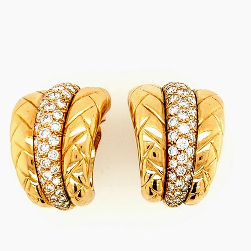 Van Cleef & Arpels Diamond and Gold Earrings