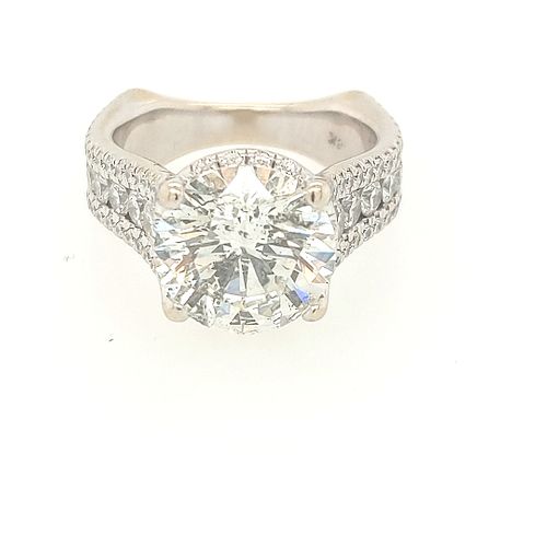 EGL USA Certified 4.14ct Diamond Ring