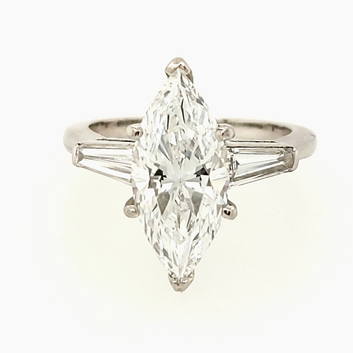 GIA Certified 2.58 Carat Marquise Diamond Ring