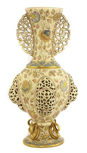 A Fischer Islamic pottery vase,