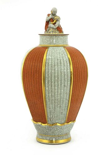 A Royal Copenhagen vase and cover,