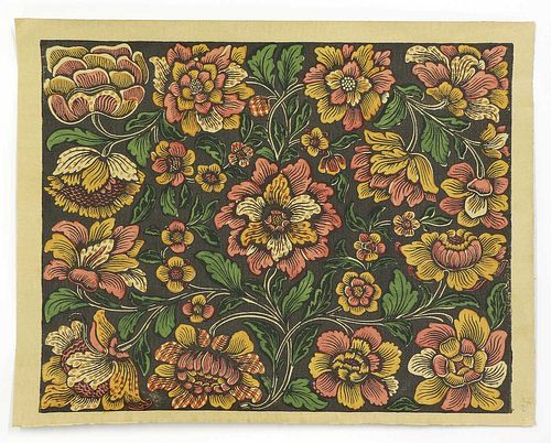 A set of four Arts and Crafts endpapers,