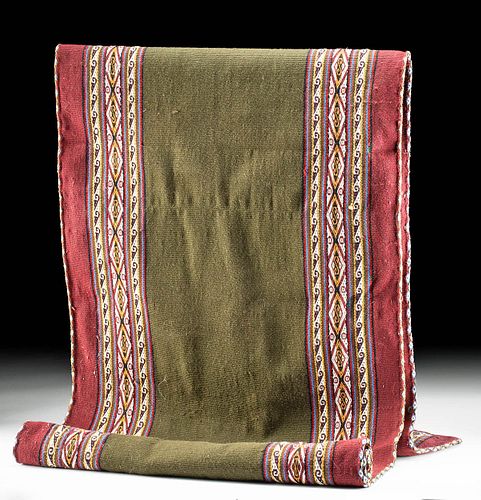 20th C. Bolivian Aymara Woven Wool Textile