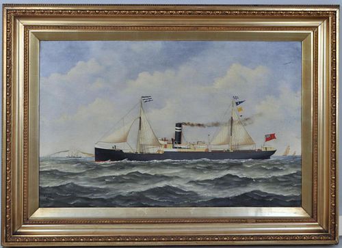 John Fannen, Marine Painting Steamship "Rotha" O/C